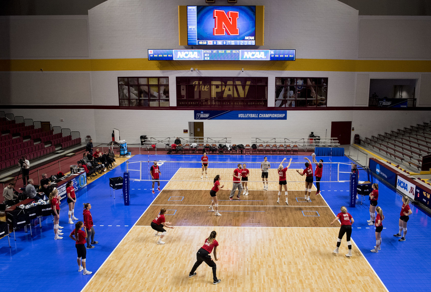 Nebraska Volleyball Practice in Minneapolis, 12.06